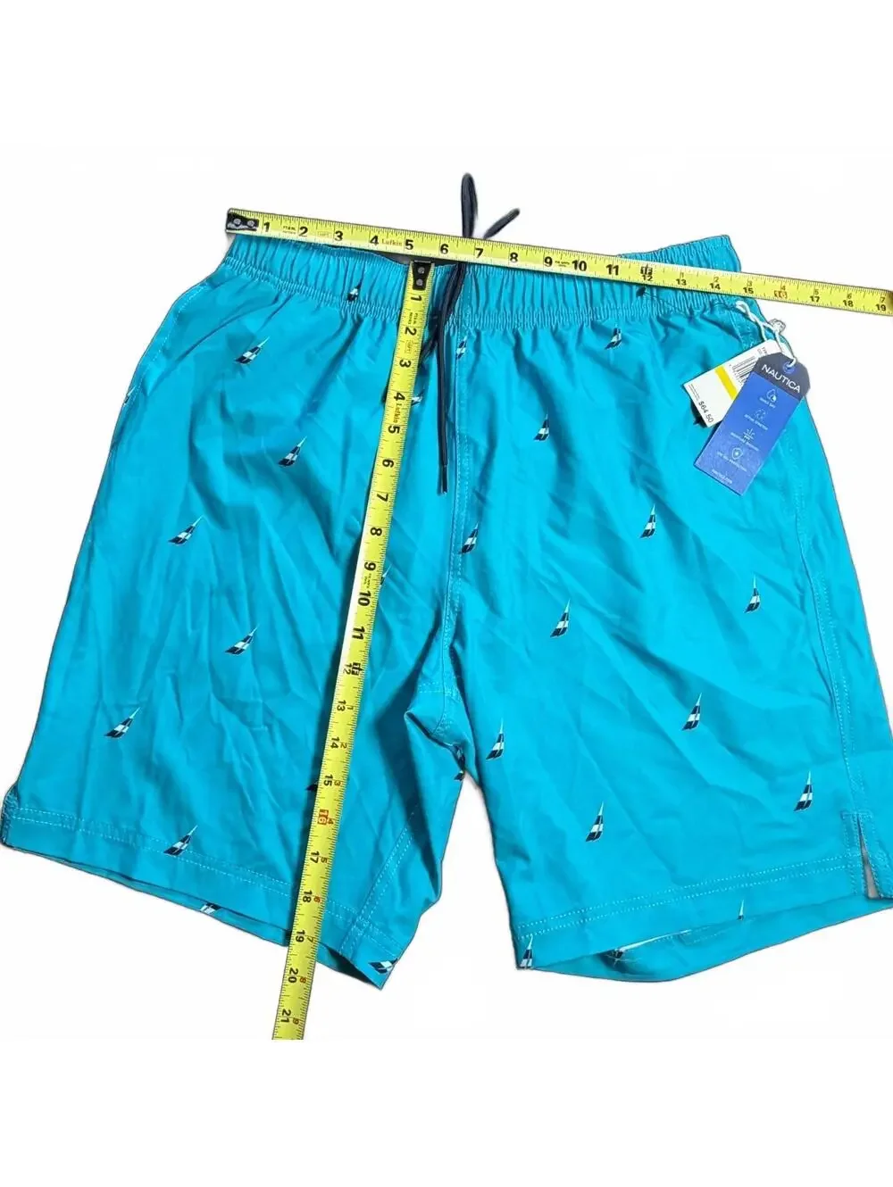 NAUTICA men’s mirage blu lined swim Trunks beach shorts size medium $65 NWT